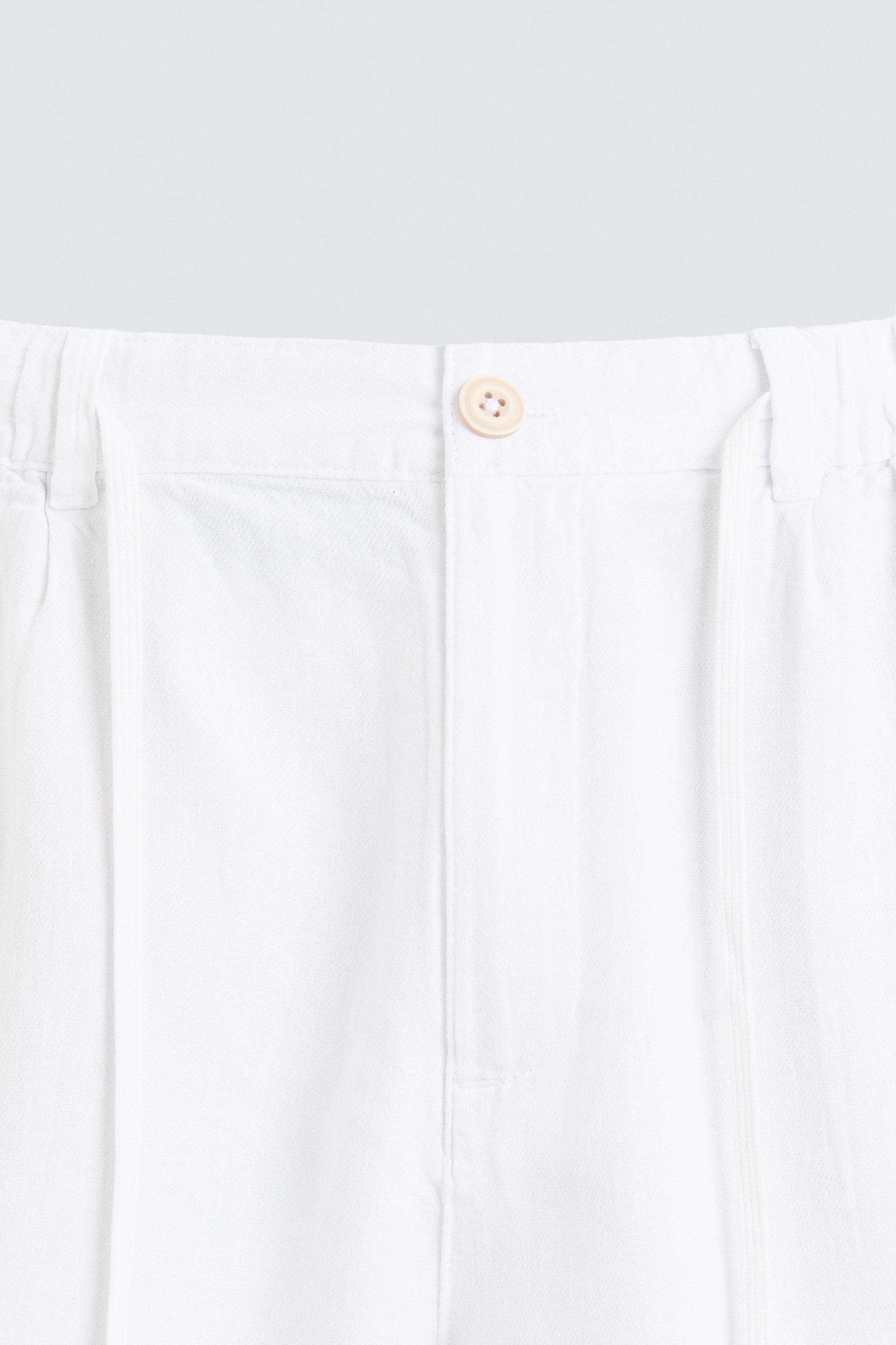 REGULAR FIT LINEN COTTON SHORTS